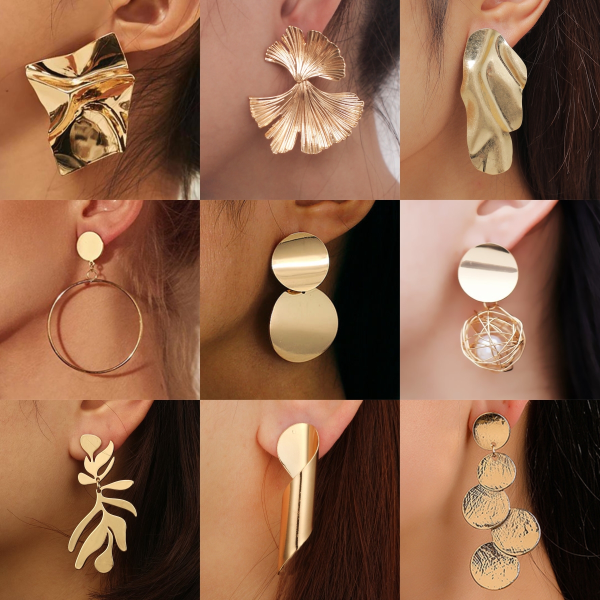 Vintage Collectible Item - Korean Metal Earrings 2025 For Women