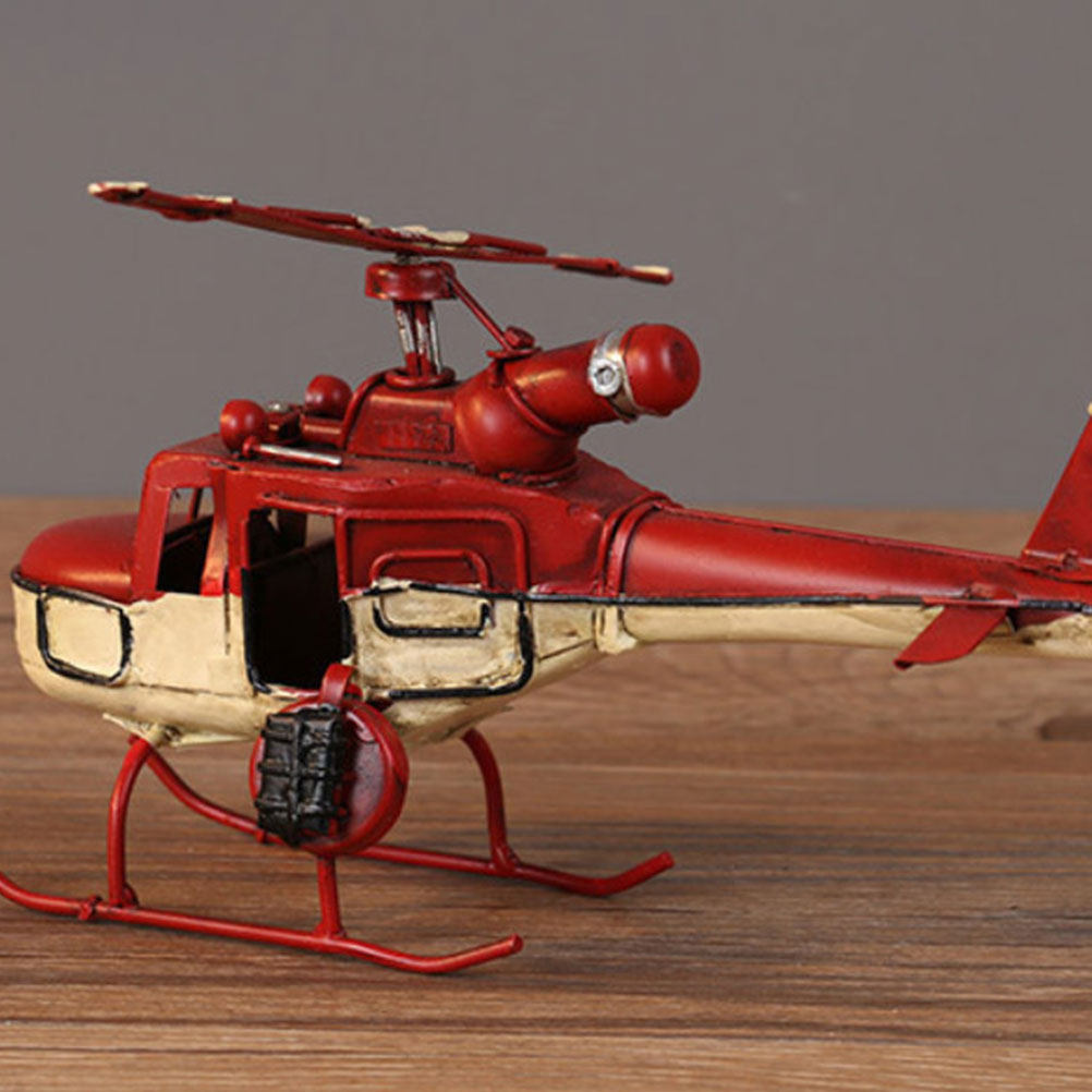 Vintage Collectible Shop - 1Pcs Retro Iron Airplane Craft Red