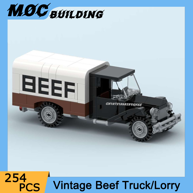 Vintage Collectible Trucks - MOC Building Blocks City Vintage Beef