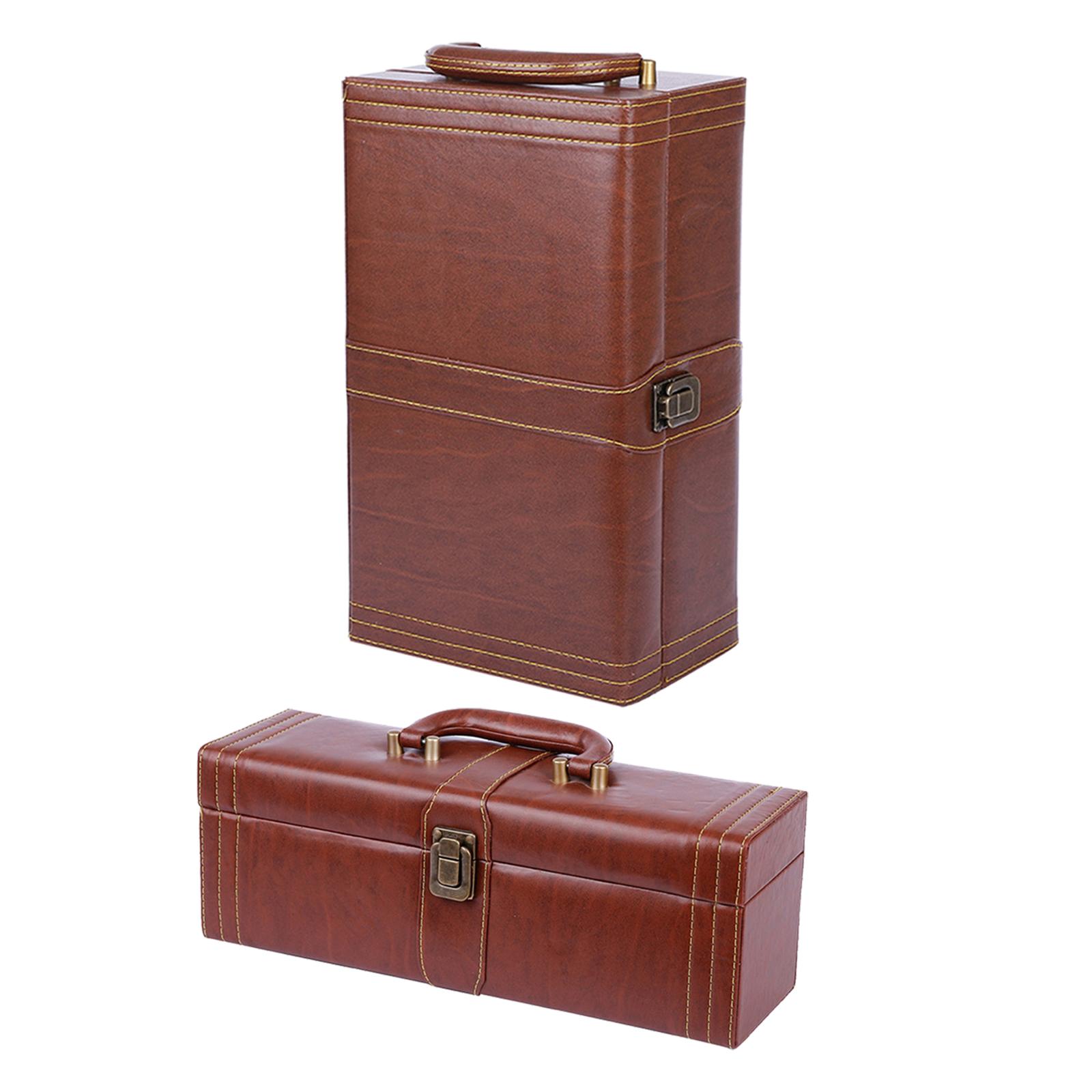 Vintage Collectible Bottles - Box Case PU Leather Vintage Handmade