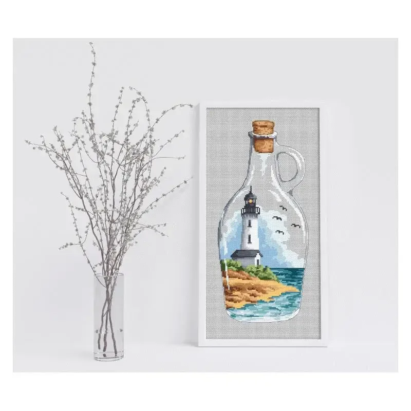 Vintage Collectible Bottles - Gold Collection Lovely Counted Cross Stitch