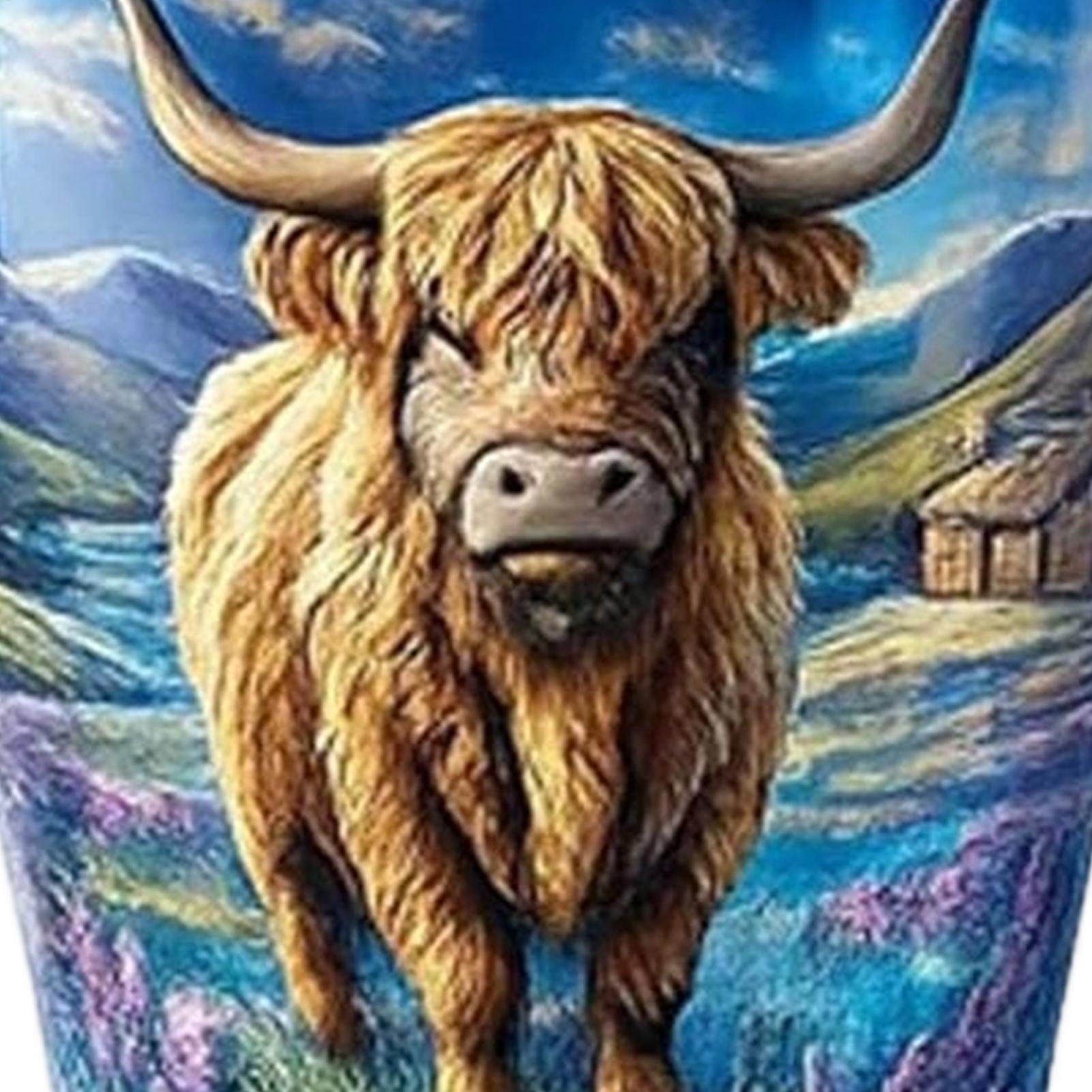 Vintage Collectible Glass - Beer Glass Cow Vintage Commemorative Drinkware