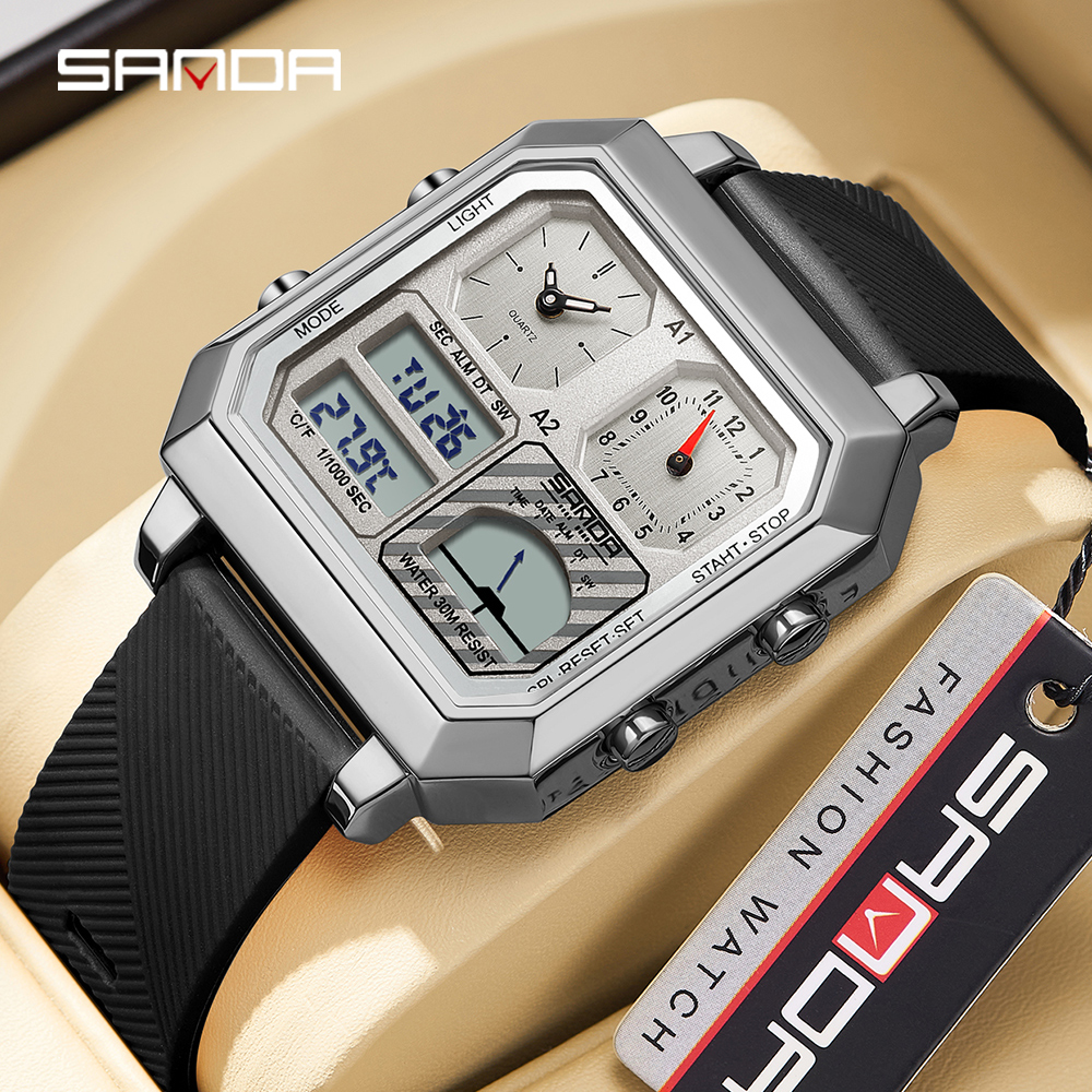 Analog Meter Gauge - SANDA Top Brand 6210 Fashion Men's