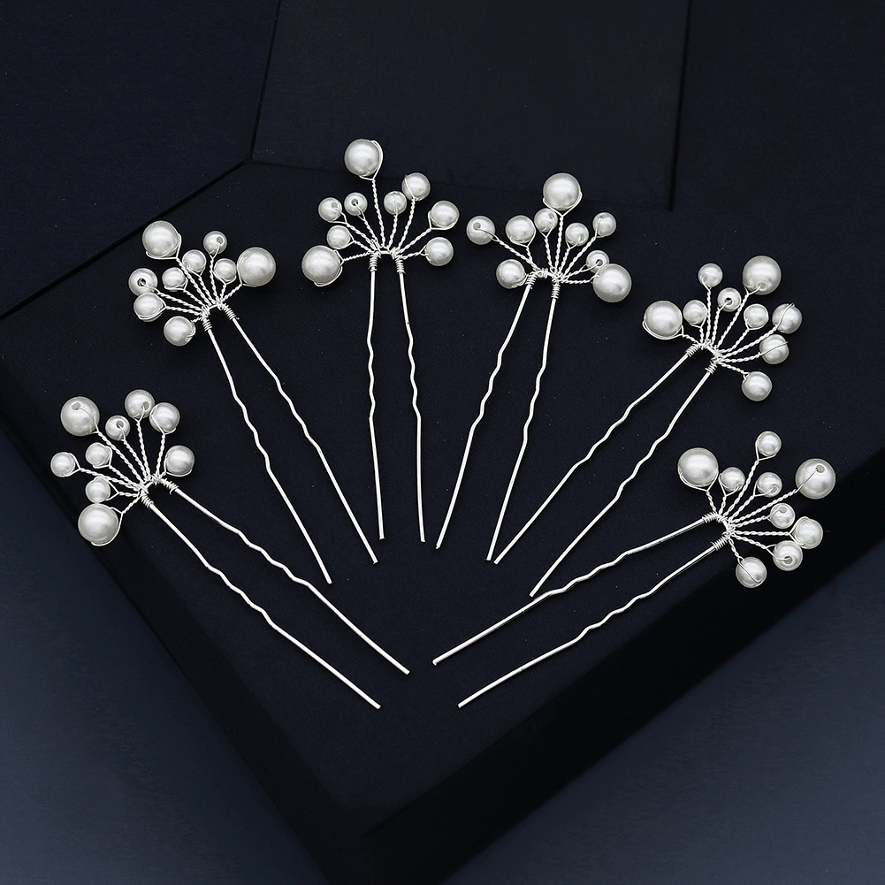 Vintage Collectible Item - Vintage Pearl Flower Hairpin Set Elegant