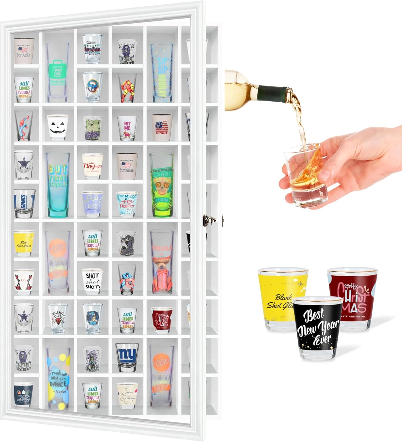 Solid Wood Shot Glass Display  - Collectible & Vintage Dolls For Wedding recension och pris