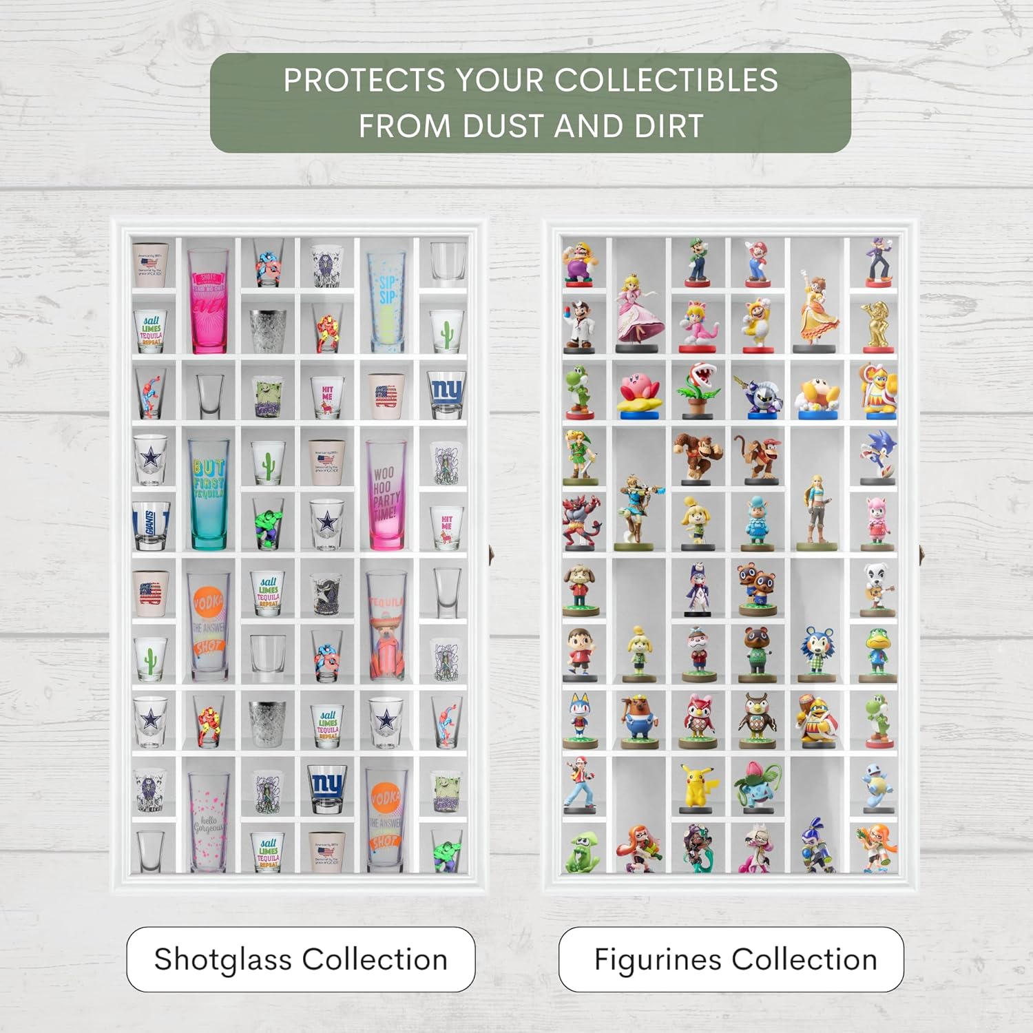 Solid Wood Shot Glass Display  - Collectible & Vintage Dolls For Wedding recension och pris