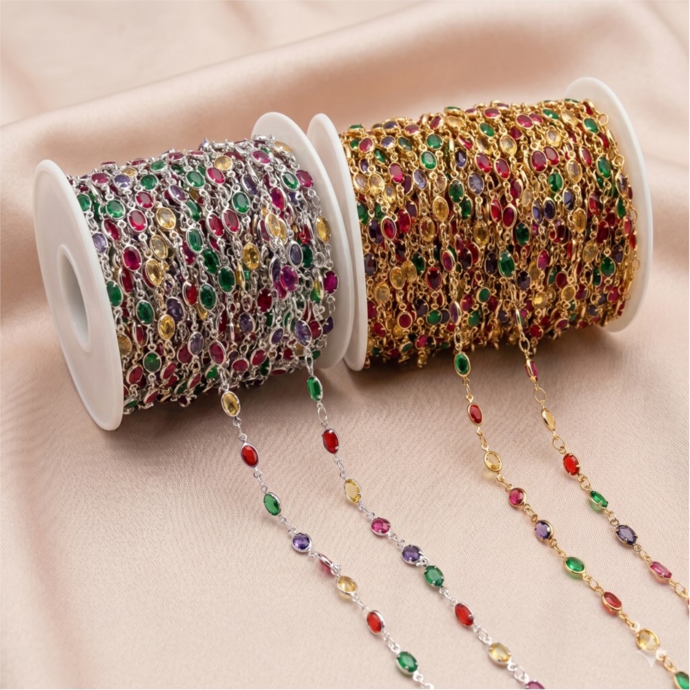 1meter Colorful Crystal Chain  - Vintage Collectible Item recension och pris