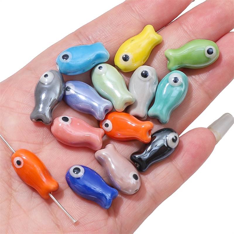 10Pcs Vintage Fish Ceramic Bea - Vintage Collectible Item recension och pris
