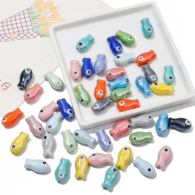 10Pcs Vintage Fish Ceramic Bea - Vintage Collectible Item recension och pris