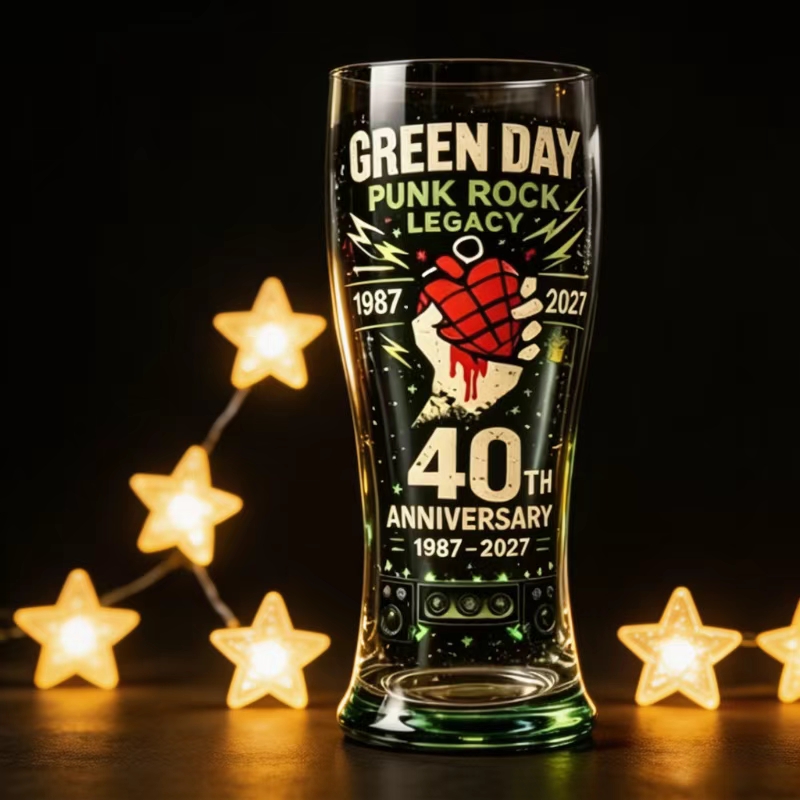Retro Punk Rock 40 Year Commem - Vintage Collectible Glass recension och pris