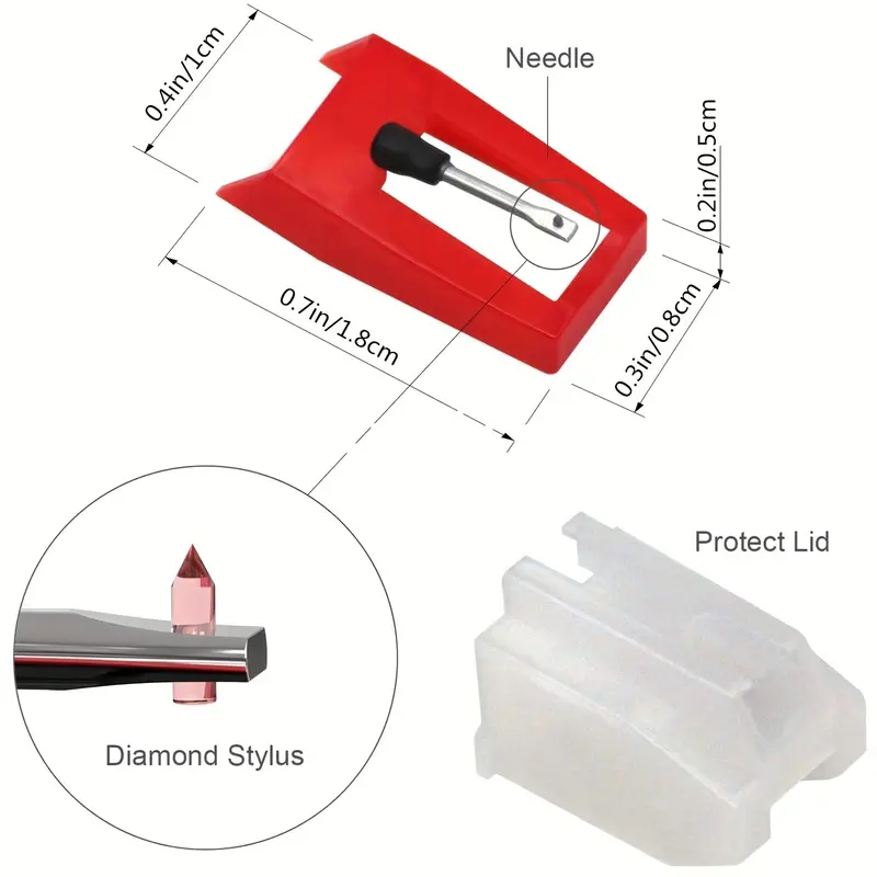 6PCS Record Player Needles rub - Record Player Needle recension och pris