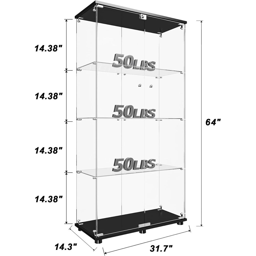 Double Door Glass Display Cabi - Collectible & Vintage Dolls For Wedding recension och pris