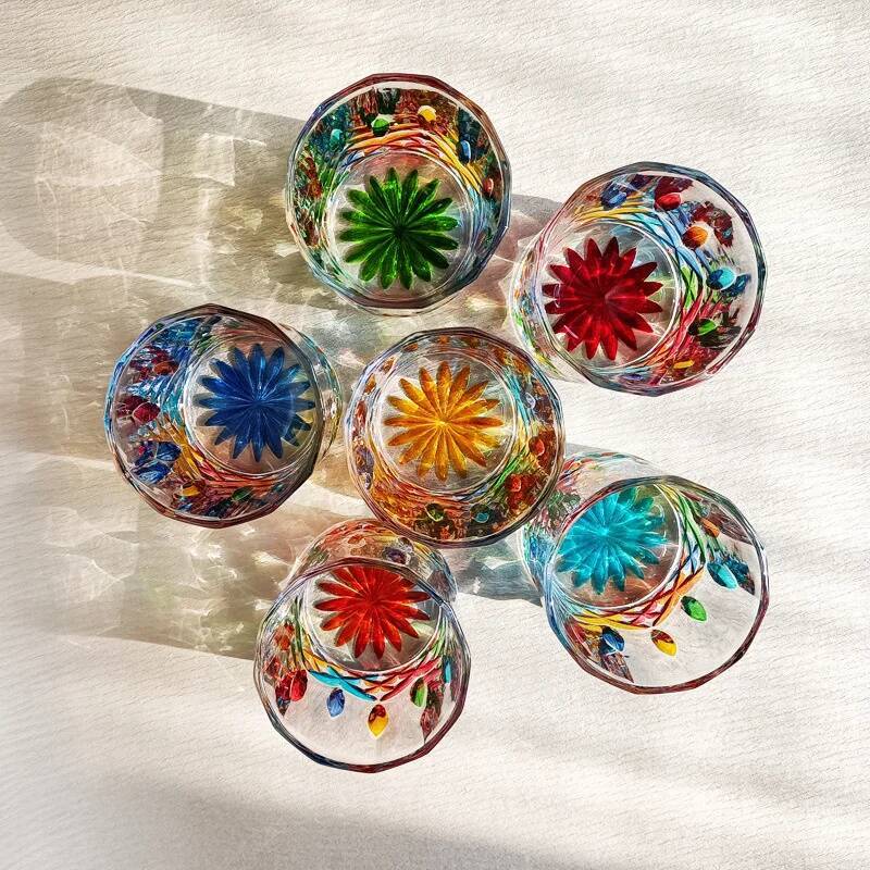 Designer Cup Colorful Jewelry  - Vintage Collectible Glass recension och pris
