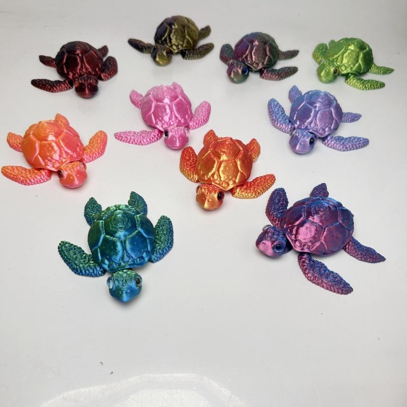 3D Printed Turtle Figurines Mo - Collectible Collection recension och pris