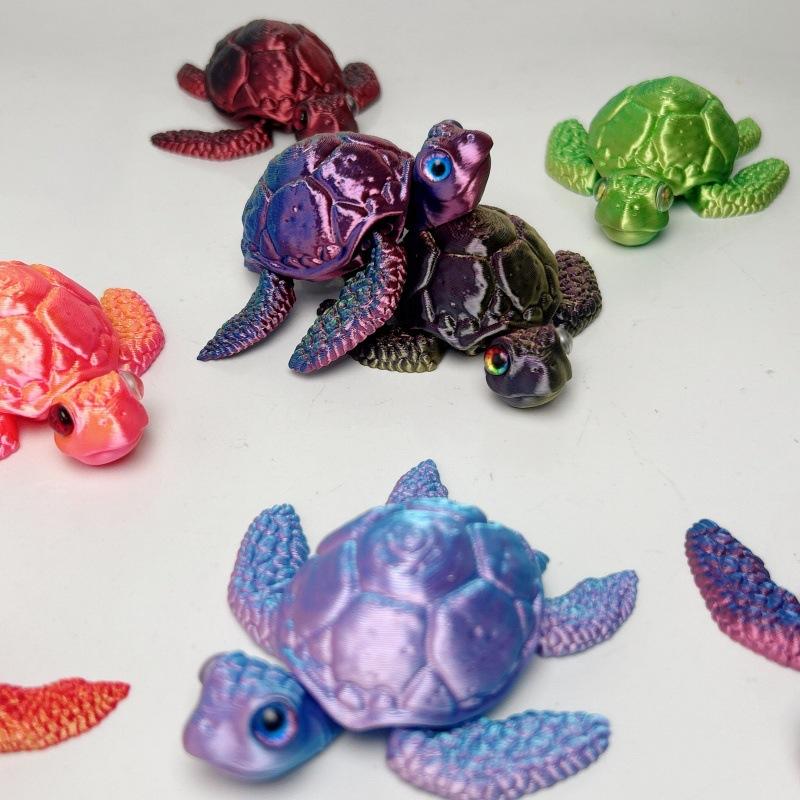 3D Printed Turtle Figurines Mo - Collectible Collection recension och pris