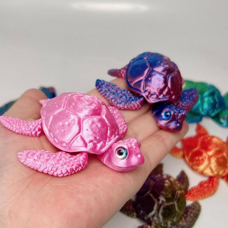 3D Printed Turtle Figurines Mo - Collectible Collection recension och pris