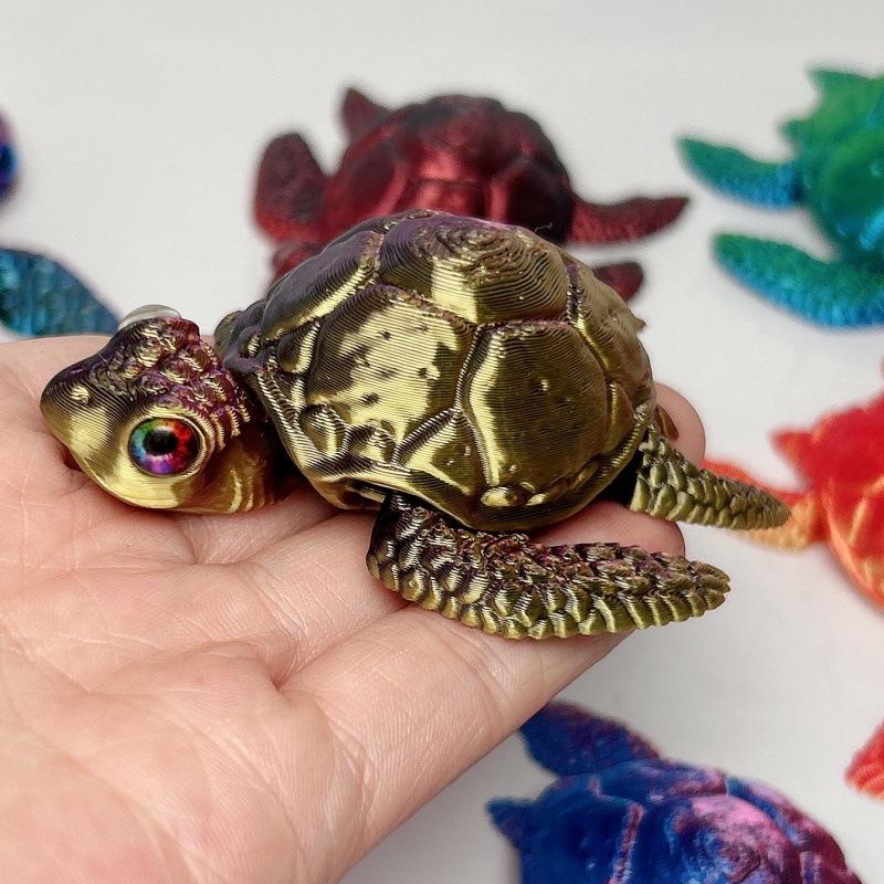 3D Printed Turtle Figurines Mo - Collectible Collection recension och pris
