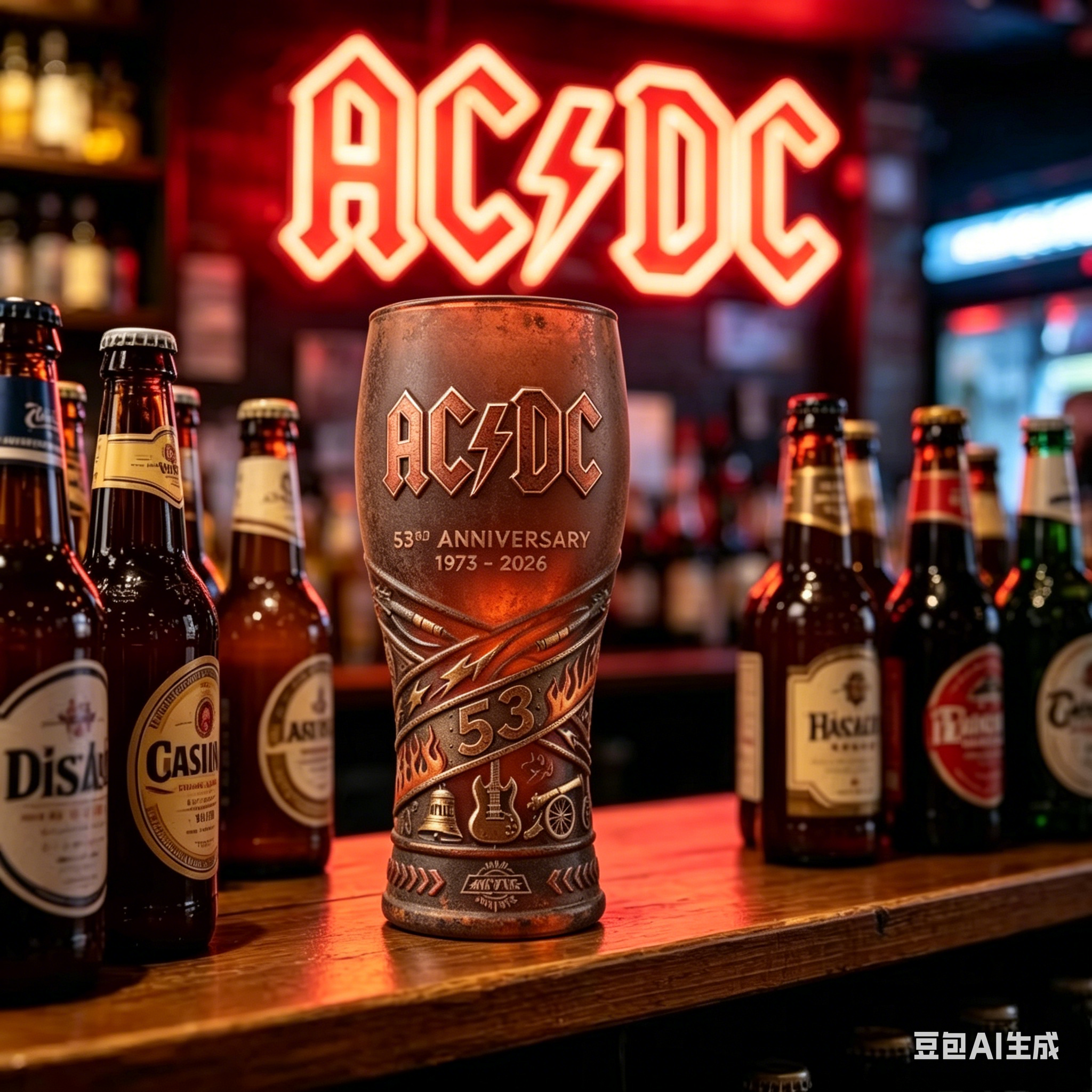 RURUYA AC/DC 53rd Anniversary  - Vintage Collectible Glass recension och pris