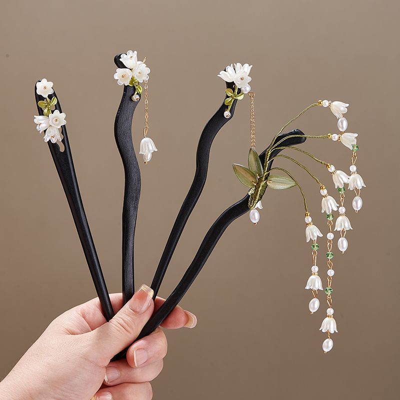 Wooden Flower Hairpin Vintage  - Vintage Collectible Item recension och pris
