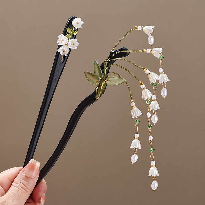 Wooden Flower Hairpin Vintage  - Vintage Collectible Item recension och pris