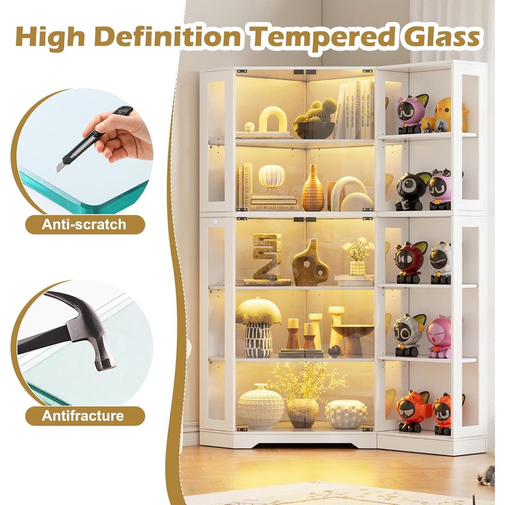 White LED-Illuminated Glass Di - Collectible Collection recension och pris