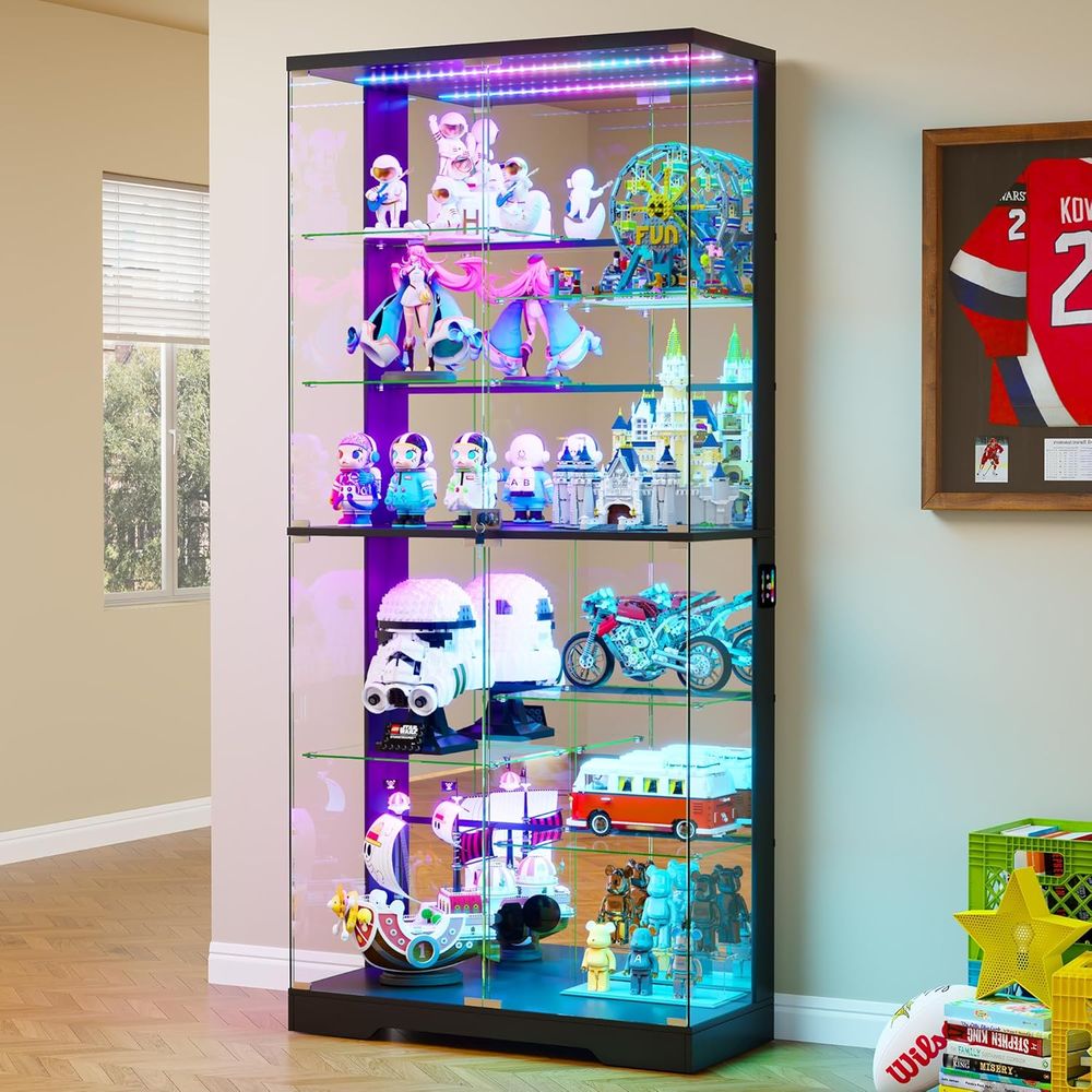 10-Tier Lockable Glass Display - Collectible & Vintage Dolls For Wedding recension och pris