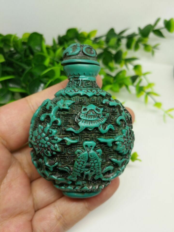 Mini Chinese Turquoise Twins F - Vintage Collectible Bottles recension och pris