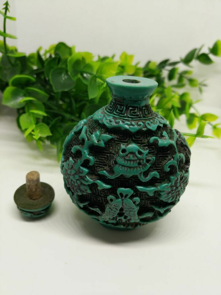 Mini Chinese Turquoise Twins F - Vintage Collectible Bottles recension och pris