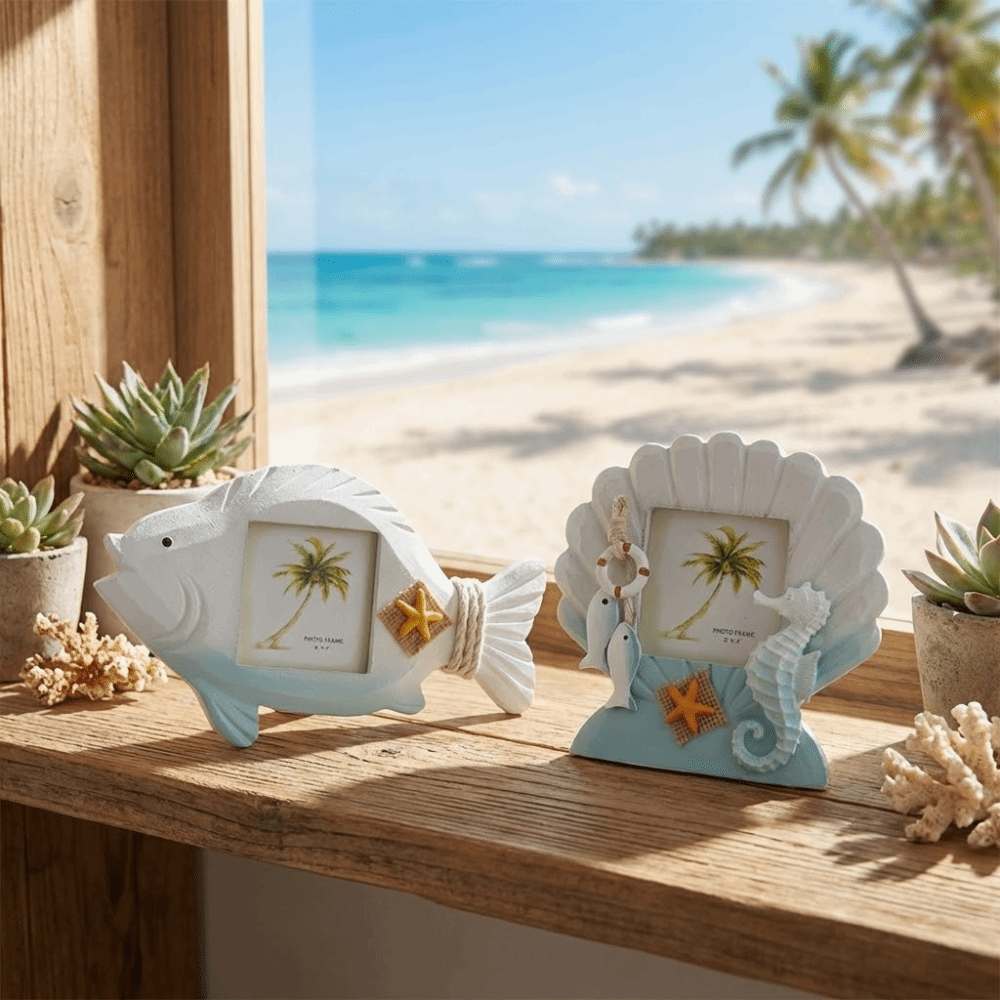 3-inch Ocean-Themed Photo Fram - Vintage Collectible Shop recension och pris