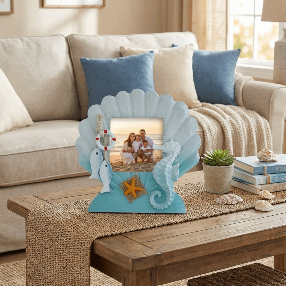 3-inch Ocean-Themed Photo Fram - Vintage Collectible Shop recension och pris