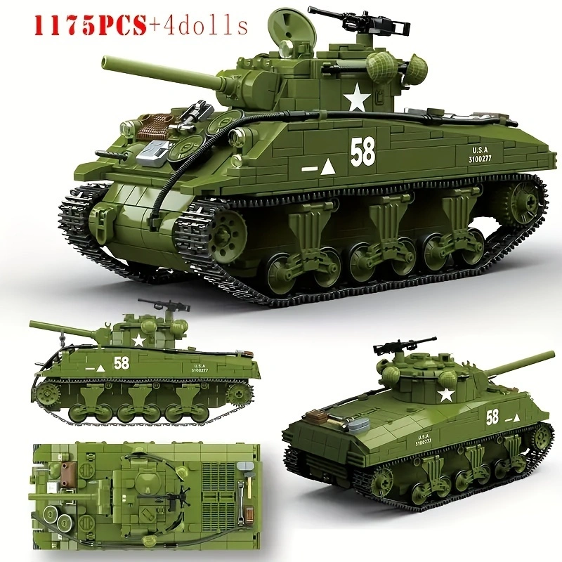 1000+PCS Vintage Tank Building - Vintage Collectible Trucks recension och pris