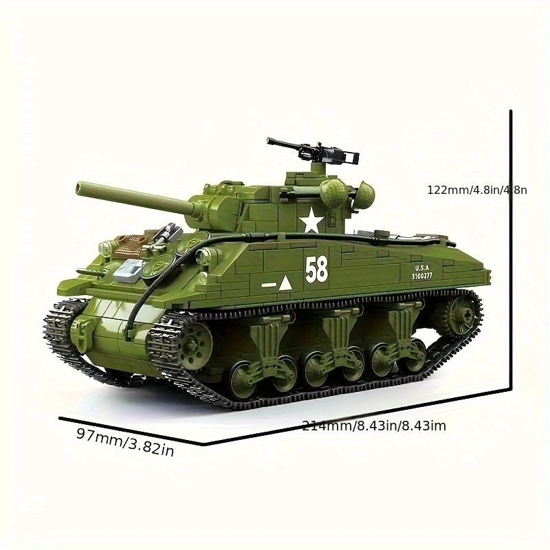 1000+PCS Vintage Tank Building - Vintage Collectible Trucks recension och pris