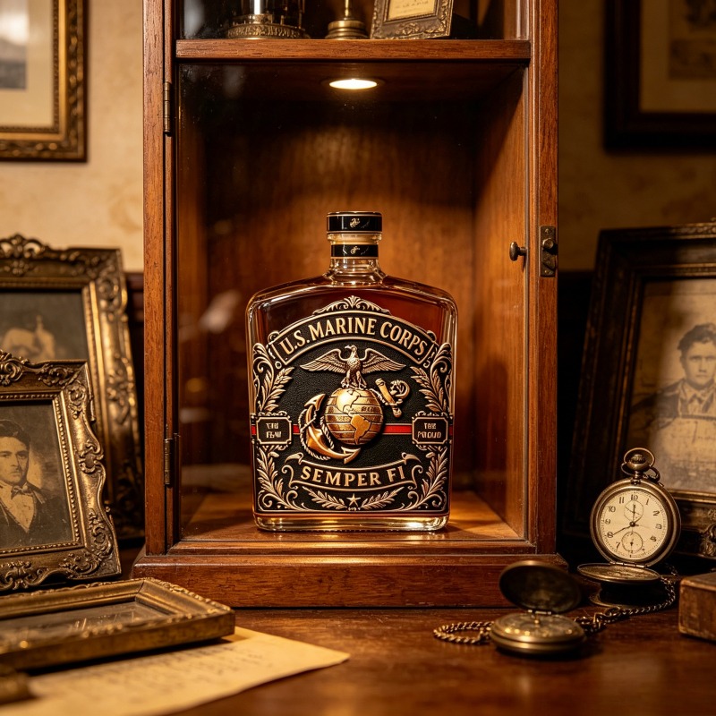 U.S. Marine Corps Whiskey Deca - Vintage Collectible Bottles recension och pris