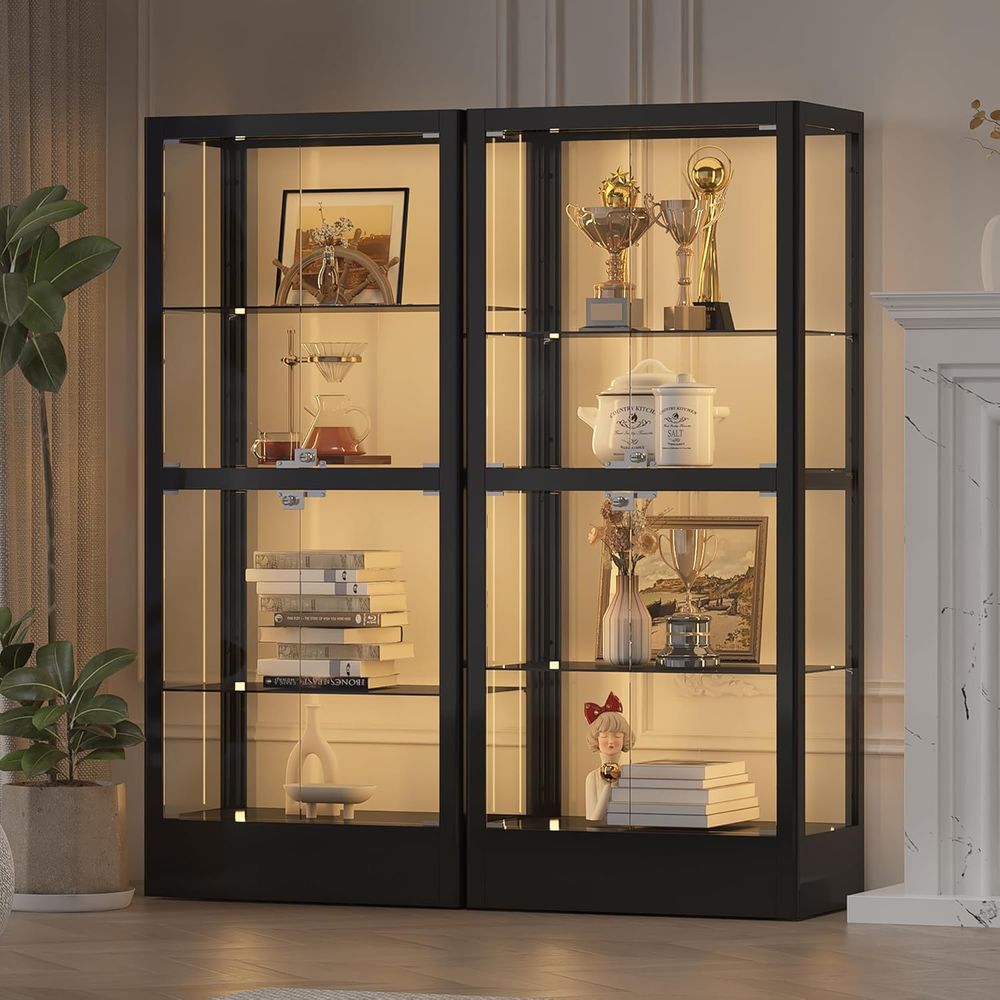 4-Sided Lockable Glass Display - Collectible & Vintage Dolls For Wedding recension och pris