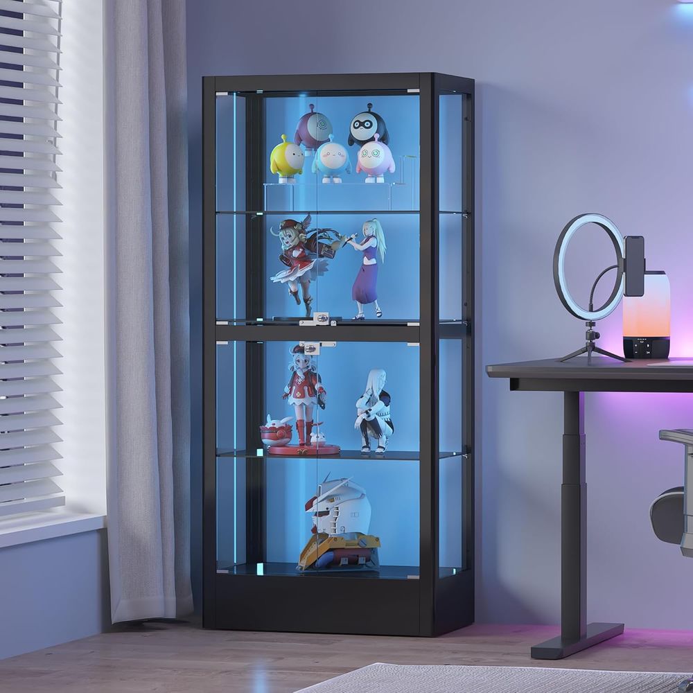 4-Sided Lockable Glass Display - Collectible & Vintage Dolls For Wedding recension och pris