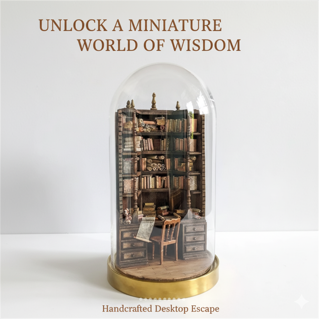 Miniature Bookcase Bookshelf D - Vintage Collectible Glass recension och pris