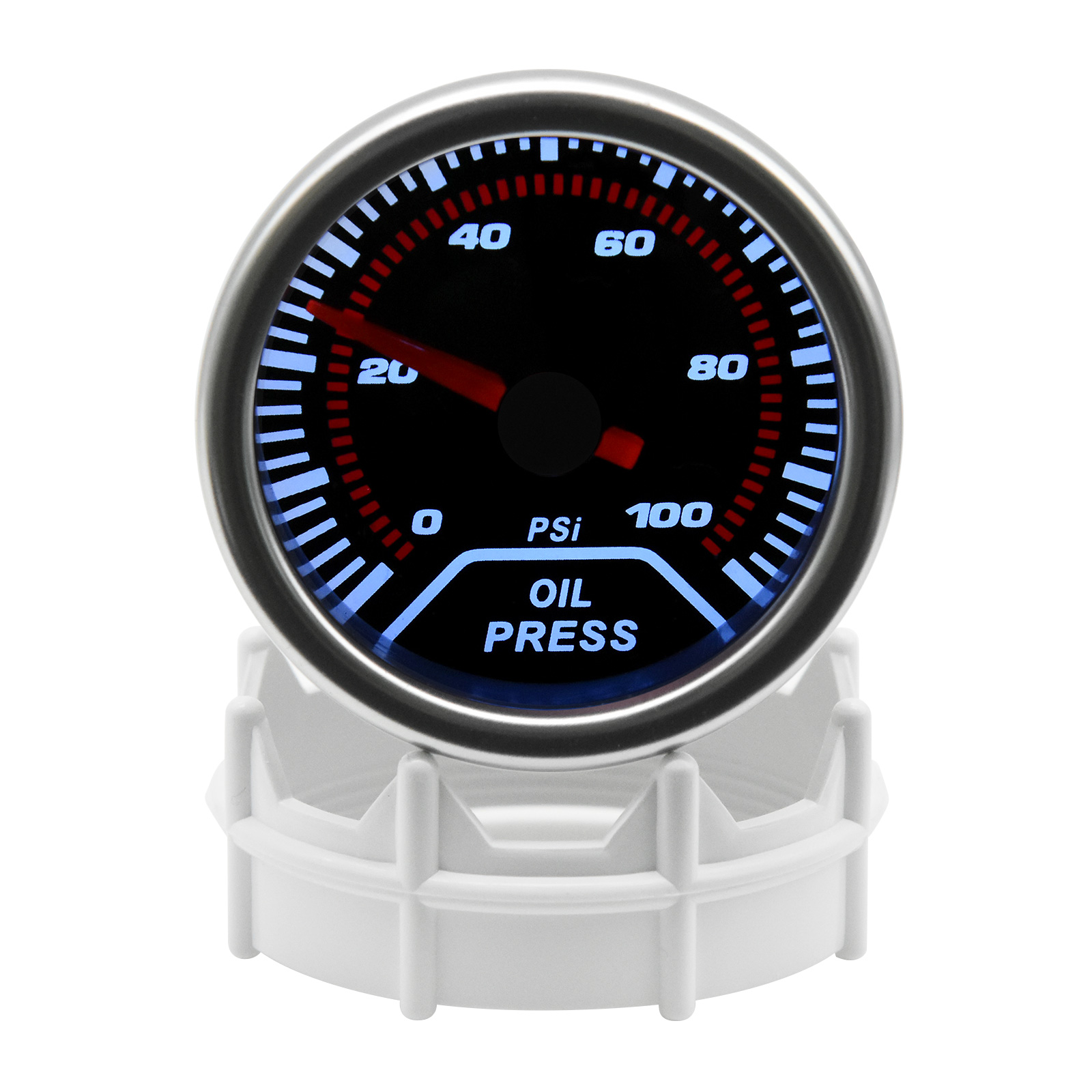 0~100PSI Oil Press Gauge White - Analog Meter Gauge recension och pris
