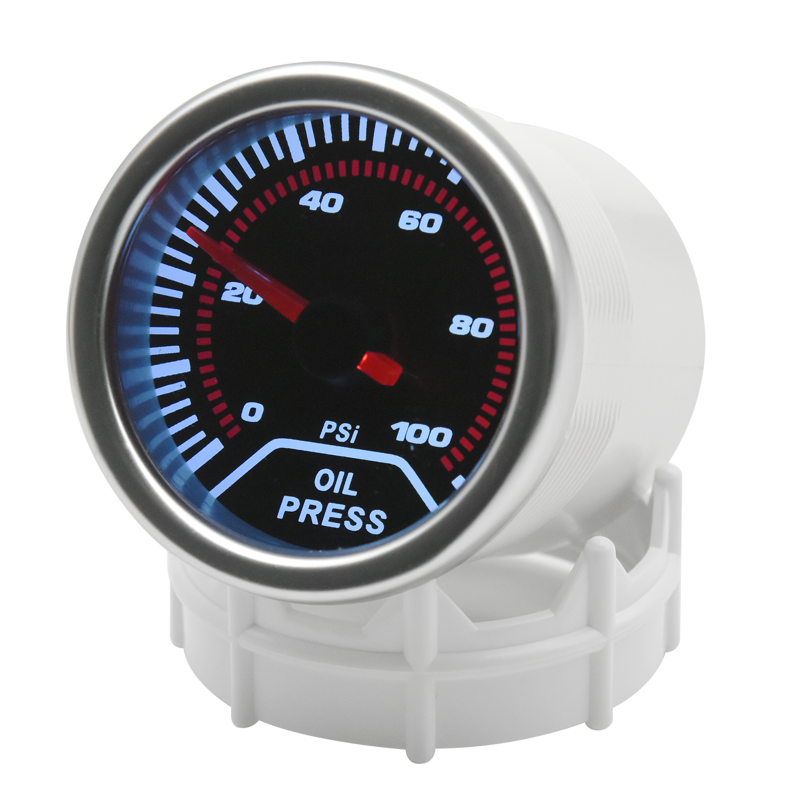 0~100PSI Oil Press Gauge White - Analog Meter Gauge recension och pris