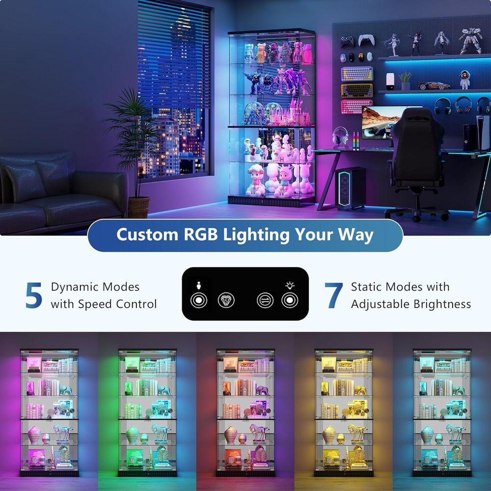 LED-Illuminated 5-Tier Lockabl - Collectible & Vintage Dolls For Wedding recension och pris