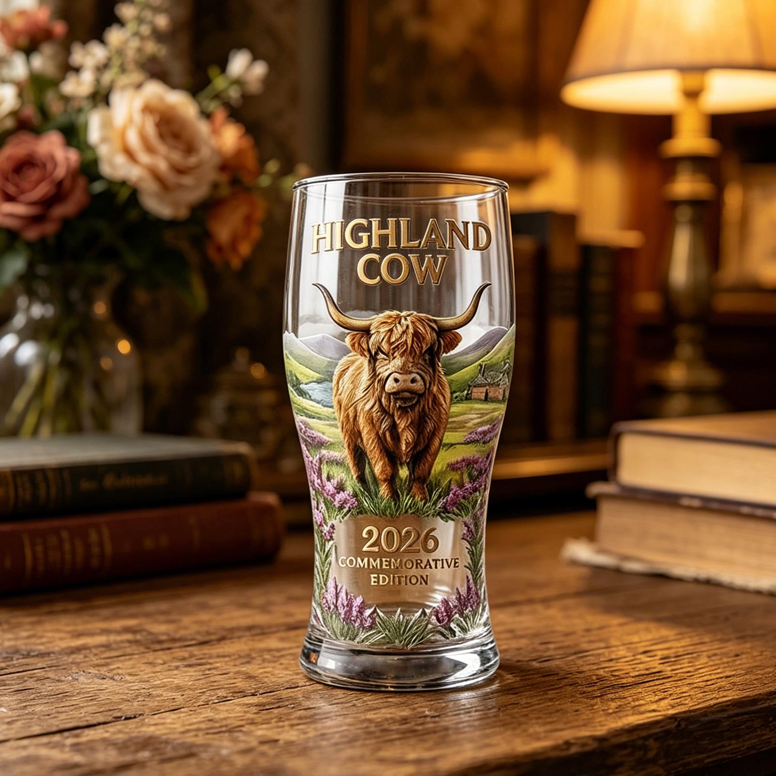 Beer Glass Cow Vintage Commemo - Vintage Collectible Glass recension och pris