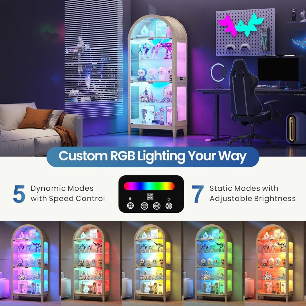 Illuminated Arched Display Cab - Collectible & Vintage Dolls For Wedding recension och pris