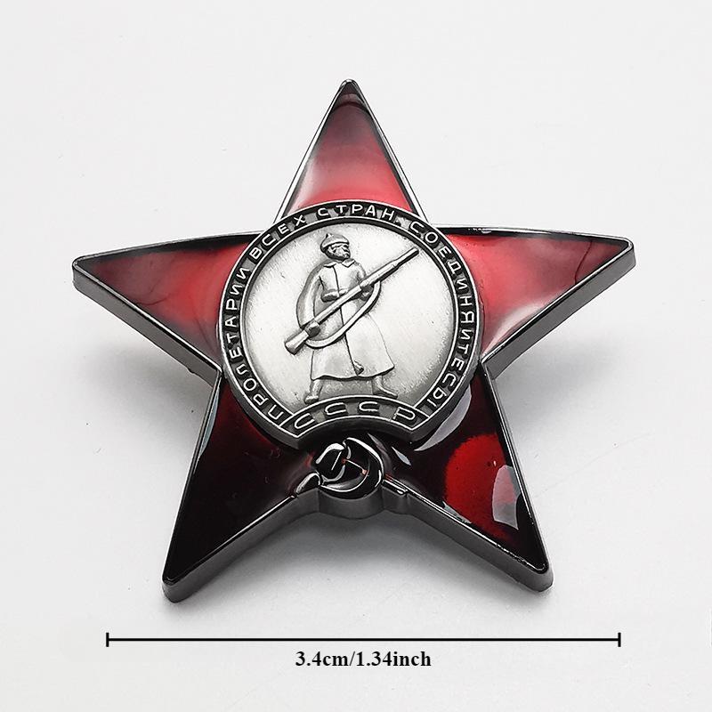 1Pc Red Star Badge Lapel Pins  - Vintage Collectible Classics recension och pris
