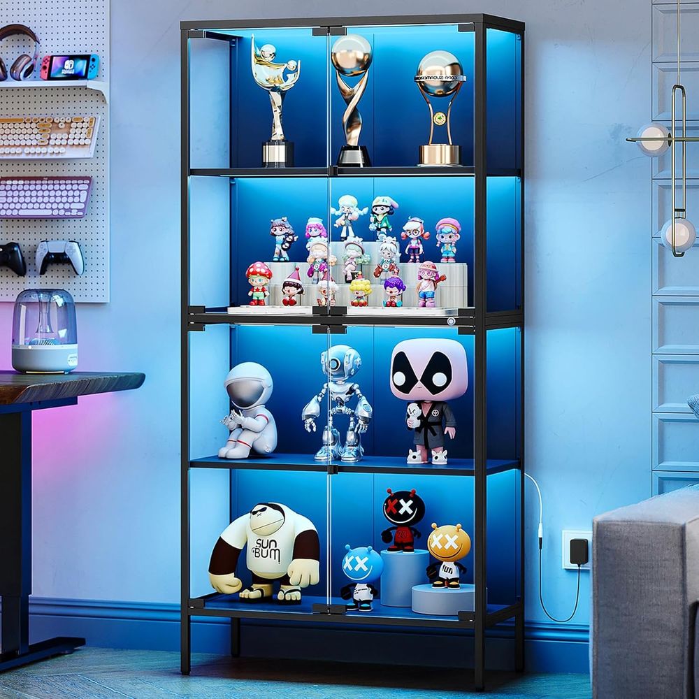 65 LED-Lit Glass Display Cabin - Collectible & Vintage Dolls For Wedding recension och pris